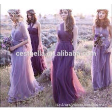 One Shoulder or Off shoulder Sweet Romantic Purple Bridesmaid Dress 2016